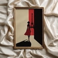 thumbnail image 1 of Eiffel Tower Print Paris Wall Art Woman in Red Dress, Stretched Canvas 8x10in, 1 of 4