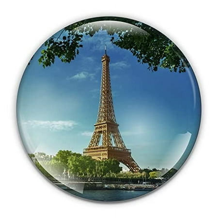 Eiffel Tower River Seine Paperweight in Gift Box, 3 Inch Crystal Dome, Perfect for House Warming Gift