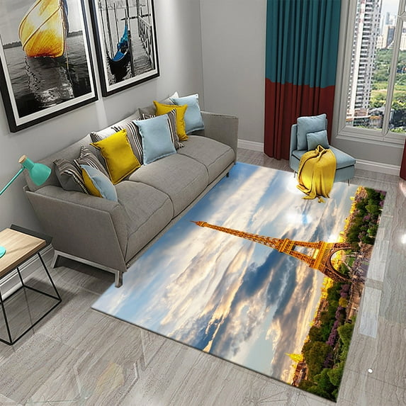 Eiffel Tower Rug Paris France Carpet World Famous Buildings Floor Carpets Bedroom Living Room r Area Rugs Door Mat Yoga Mats