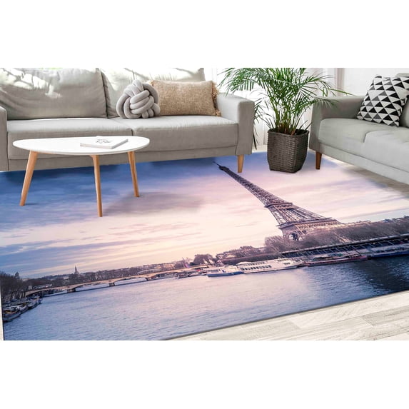 Eiffel Tower Rugs, Eiffel Rug, Paris Rug, Landscape Rugs, Dining Room Rug, Office Decor Rug, Stair Rug, Luxury Rug, Area Rug, Cool Rug, 2.6'x9.2' - 80x280 cm