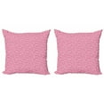 thumbnail image 1 of Eiffel Tower Throw Pillow Cushion Cover Pack of 2, Dreamy Things Handbag Cupcake Coffee, Zippered Double-Side Digital Print, 4 Sizes, Pink Pink, by Ambesonne, 1 of 2