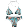 thumbnail image 1 of Eiffel Tower Valentine's Day Detachable Sponge Adjustable Strap Bikini Set - Two-Pack Swim Wear One-Piece Swimsuits, 1 of 6