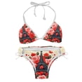 thumbnail image 1 of Eiffel Tower Valentine's Day Detachable Sponge Adjustable Strap Bikini Set Two-Pack for Various Scenes, 1 of 6