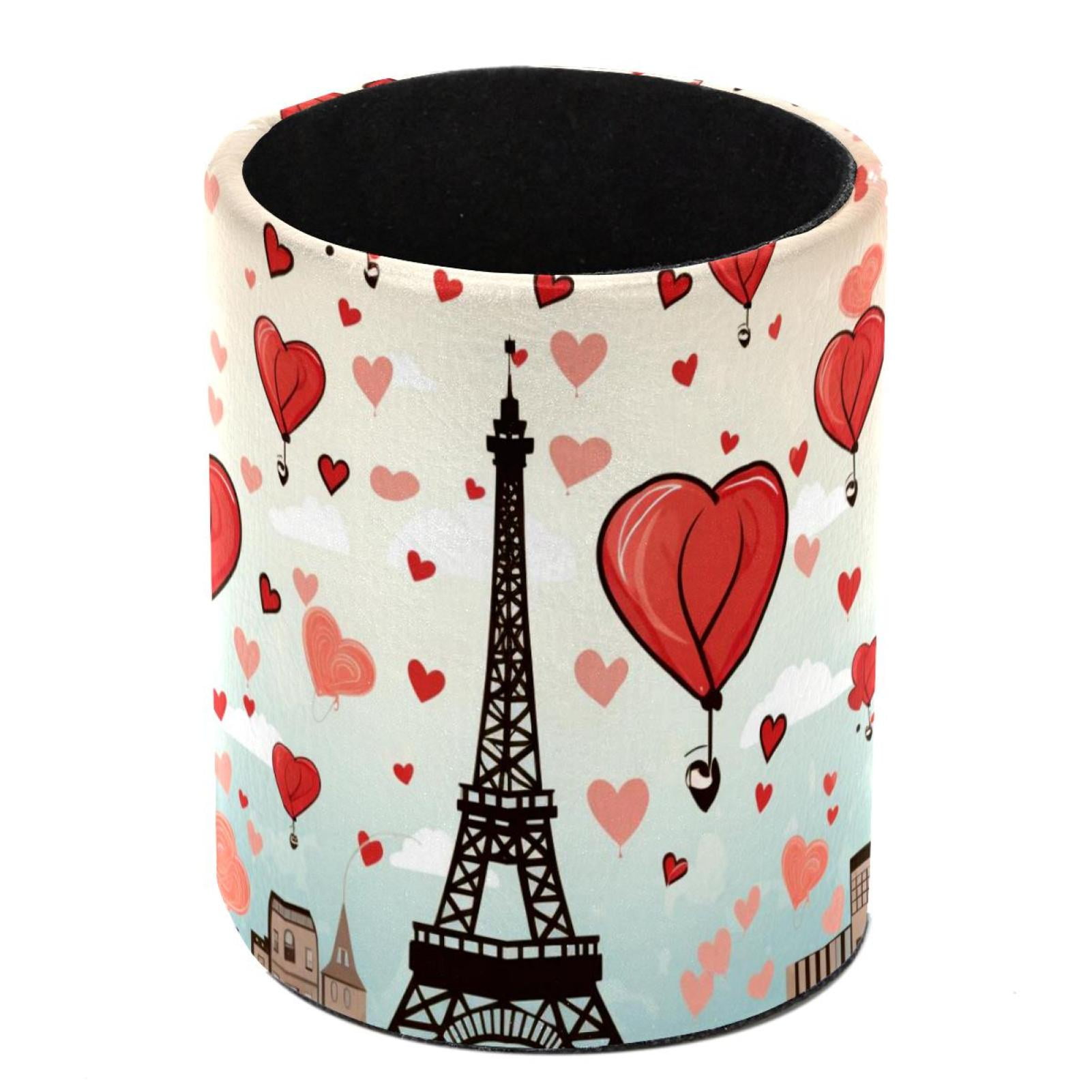 Eiffel Tower Valentine's Day Pen Holder Stand Cup Pencil Holder ...