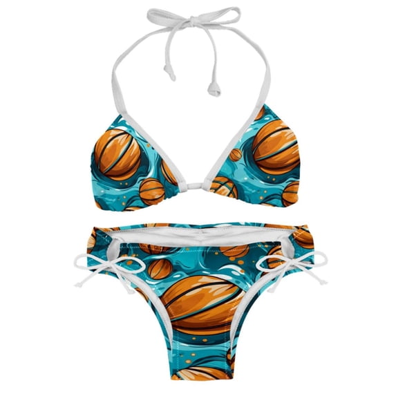 Eiffel Tower Valentine's Day Stylish Swim Suits Bikini Set: Detachable Sponge, Adjustable Strap, Two-Pack - Ideal for Beach and Pool %{scenes