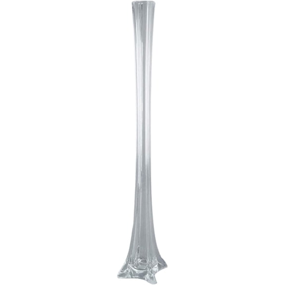 Eiffel Tower Vase - 24 Inch Vases for Wedding Centerpiece - Tall Glass Vases for Centerpieces, Long Skinny Vase Base Glass for Flowers and Decorations, Flute Vase - Clear