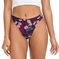 thumbnail image 1 of Eiffel Tower flower pink Thongs for Women - No Show Seamless Womens Thongs Underwear, Stretch G String Thongs for Women, Ladies Breathable Thong Bikini Panties Briefs, 1 of 6