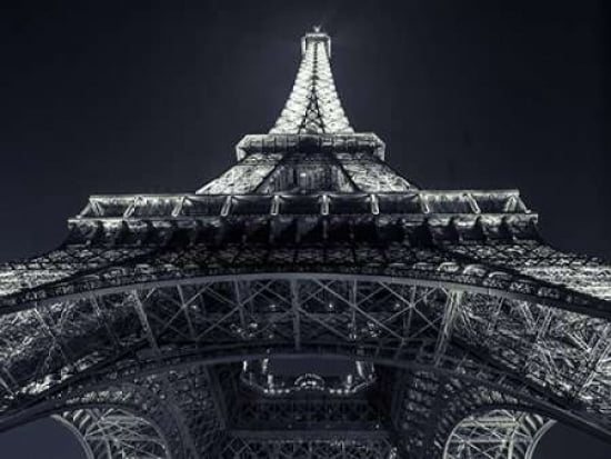 Eiffel tower at night Paris Canvas Art - Assaf Frank (18 x 24)