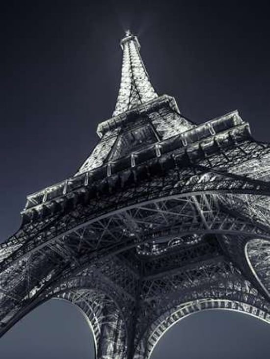 Eiffel tower at night Paris Canvas Art - Assaf Frank (18 x 24)