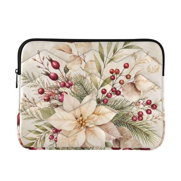 Eige Winter Bouquet Printed Laptop Sleeve 13-14 Inch Computer Bag & Laptop Case for Women Men with Zippe for Work Travel