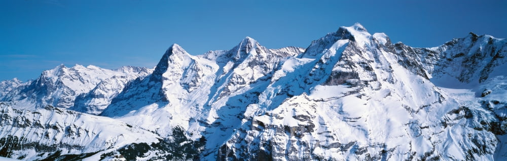 Eiger & Monch Switzerland Canvas Art - Panoramic Images (36 x 12)