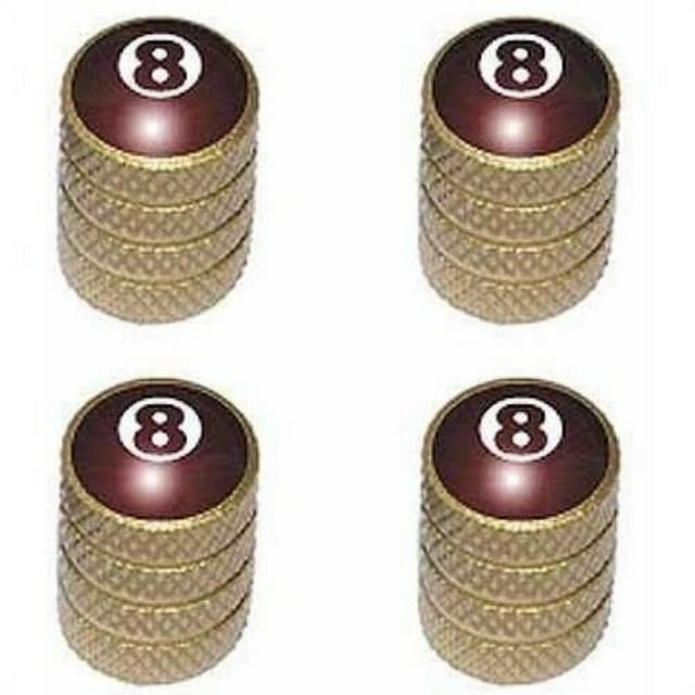 Eight 8 Ball Billiards Tire Rim Wheel Aluminum Valve Stem Caps