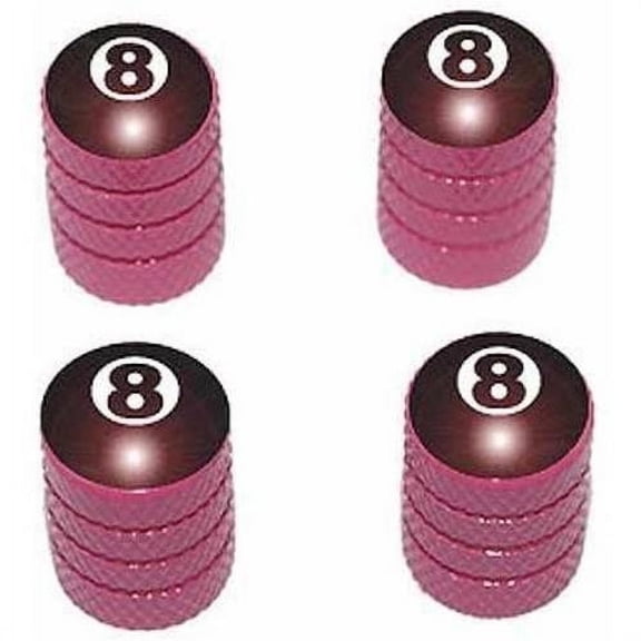 Eight 8 Ball Billiards Tire Rim Wheel Aluminum Valve Stem Caps, Multiple Colors
