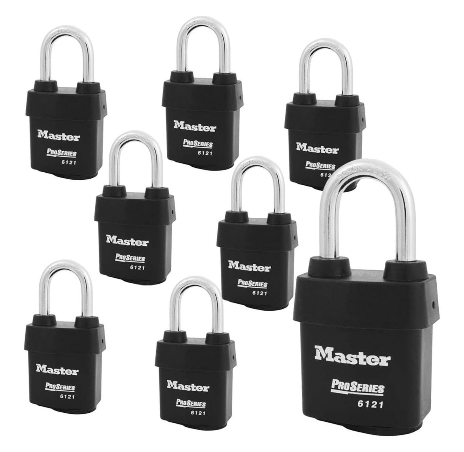 5 Pc. Master Pro Series Padlocks ALL Keyed The Same - Sherwood Auctions - View #6