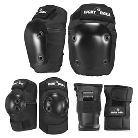 Eight Ball Park Series Pad Set with Knee Pads, Elbow Pads, and Wristguards, 5+
