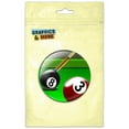 thumbnail image 1 of Eight Ball Three Ball Pool Billiards Refrigerator Button Magnet, 1 of 2