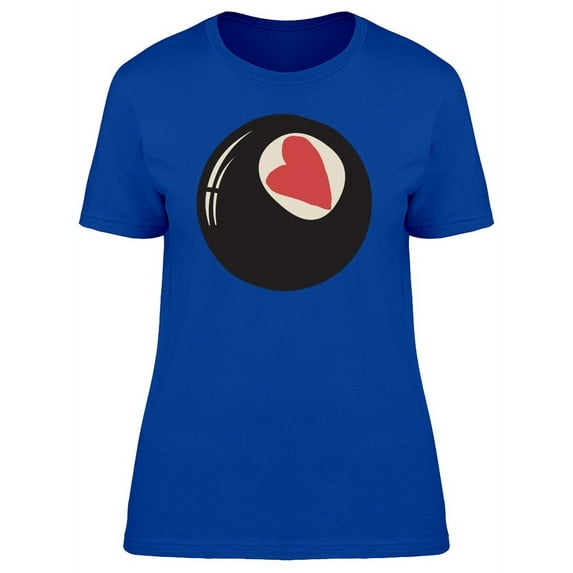 Eight Ball With Heart Logo T-Shirt Women -Image by Shutterstock, Female Small