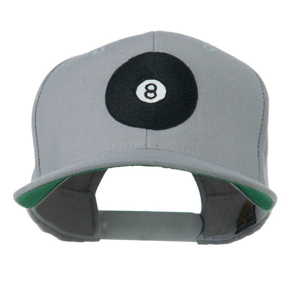 Eight Ball for Pool Embroidered Low Profile Dyed Cotton Twill Cap - Silver OSFM