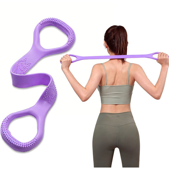 Eight Character Pull Rope Open Back Home Fitness Elastic Rope Pull Belt for Yoga and Strength Training Fitness