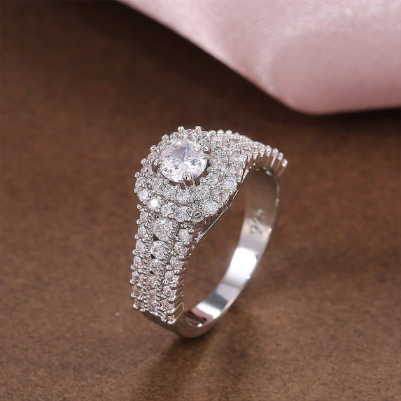 Eight Hearts And Eight Arrows Micro Inlaid Diamond Couple Ring