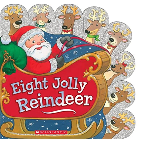 Pre-Owned Eight Jolly Reindeer (Board book) 054565145X 9780545651455