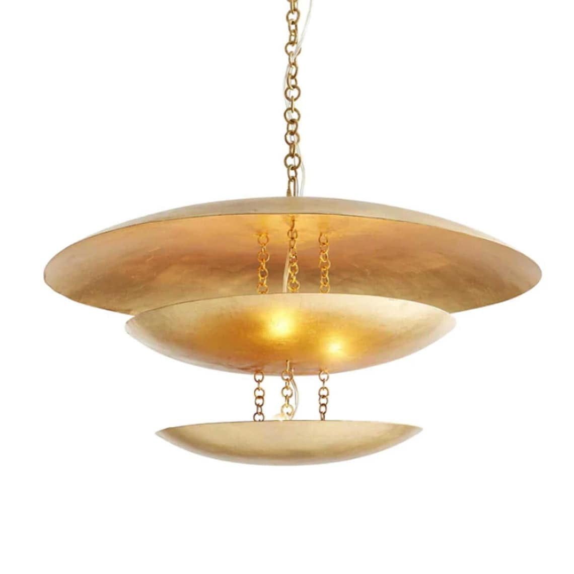 Eight Light Brass Ceiling Flush Mount Pendant Light Fixture. Mid Century Style Ceiling Chandelier