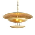 thumbnail image 1 of Eight Light Brass Ceiling Flush Mount Pendant Light Fixture. Mid Century Style Ceiling Chandelier, 1 of 4