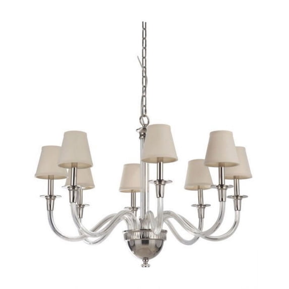 Eight Light Chandelier 34 Inches Wide By 25 Inches High -Traditional Installation Craftmade Lighting 48028-Pln
