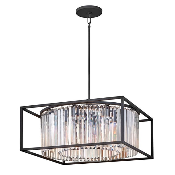 4555BK Hinkley Lighting Giada - Eight Light Medium Chandelier in Modern-Glam Style - 24 Inches Wide by 13 Inches High