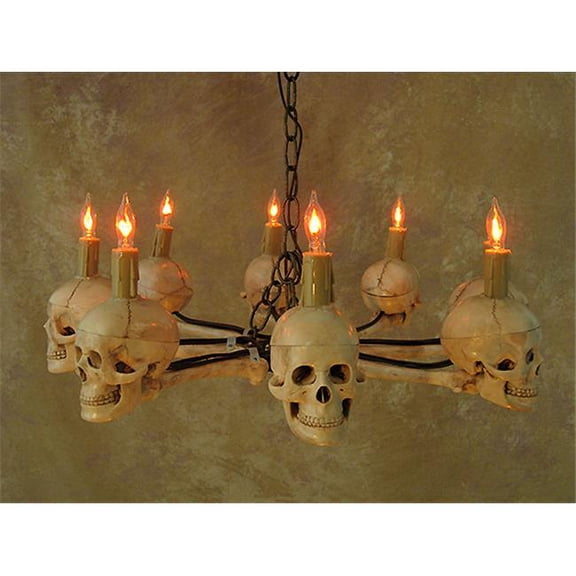 Eight Medium Skull Chandelier
