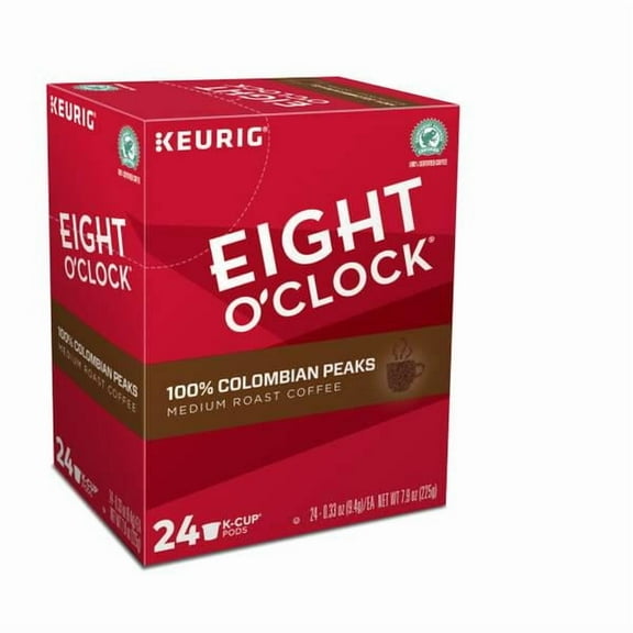 Eight O'Clock 24 Count 100% Colombian Peaks Medium Roast Coffee K-Cup Pods