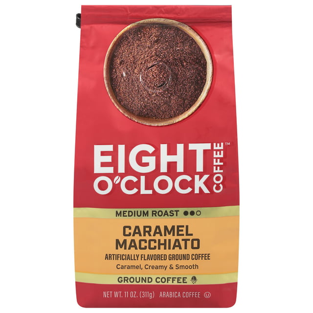 Eight O'Clock Caramel Macchiato Medium Roast Ground Coffee, 11 Oz. Bag