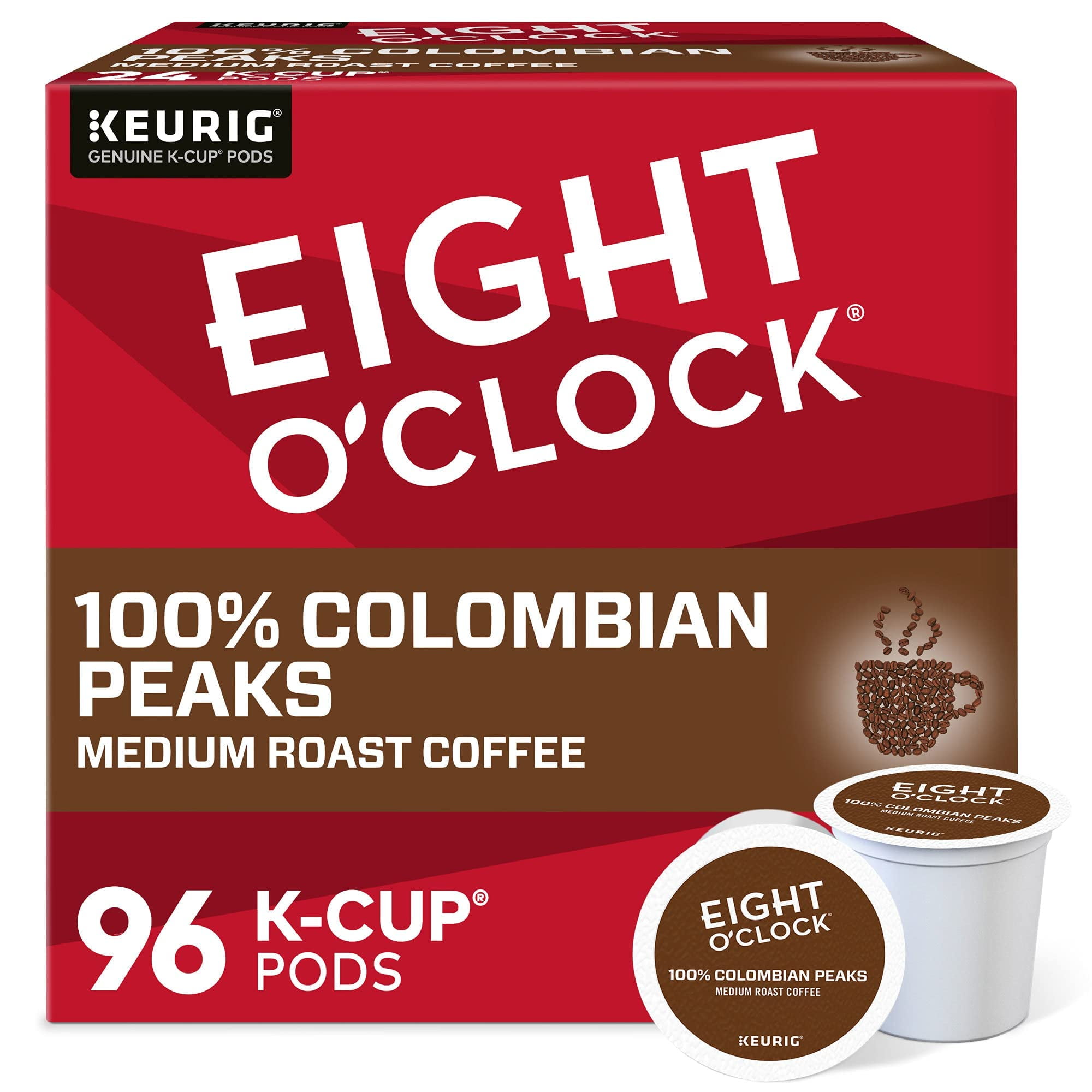 Eight O,Clock Coffee Colombian Peaks Single-Serve Keurig K-Cup Pods ...