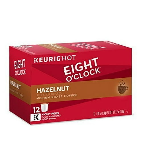 Eight O,Clock Coffee Hazelnut, Keurig K-Cups, 12 Count, (Pack Of 6) By Eight O,Clock Coffee.