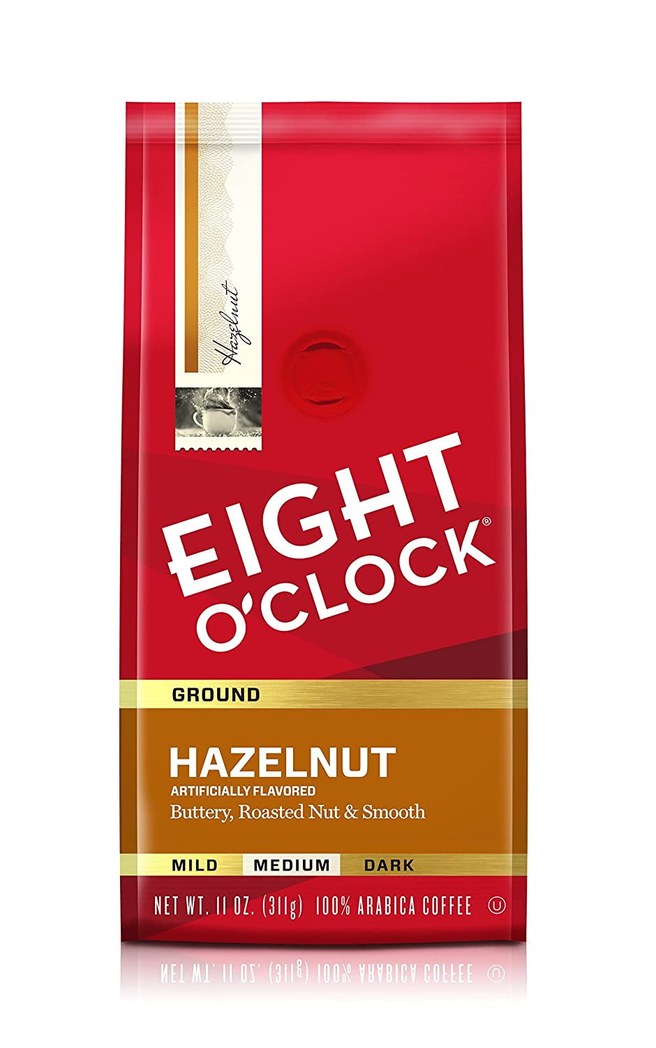 Eight O Clock Coffee Hazelnut Medium Roast Ground Coffee 11 Ounce (Pack of 6) 100% Arabica Kosher Certifie