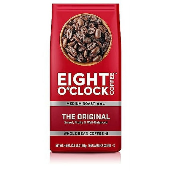Eight O'Clock Coffee The .. Original, 40 Ounce (Pack .. of 1) Medium Roast .. Whole Bean Coffee, 100% .. Arabica, Kosher Certified