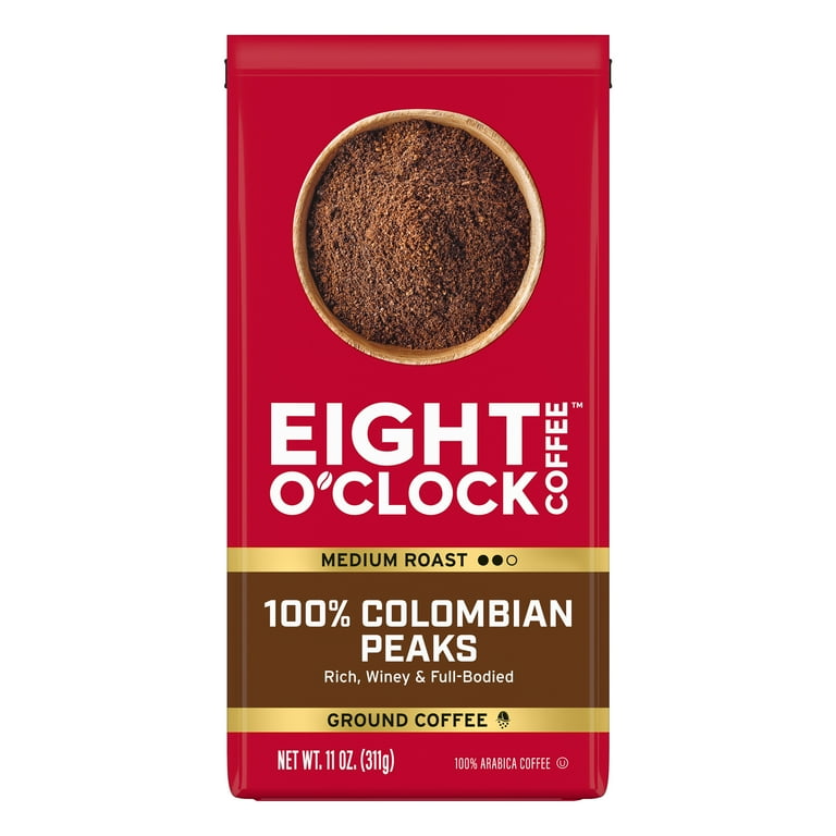 Eight O'Clock 100% Colombian Medium Roast Ground Coffee with Winey