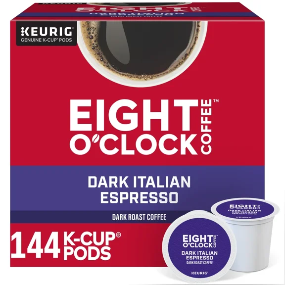 Eight O Clock, Dark Italian Roast, 144 K-Cup Pods, Dark Roast Coffee