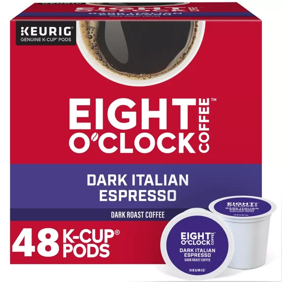 Eight O Clock, Dark Italian Roast, 48 K-Cup Pods, Dark Roast Coffee