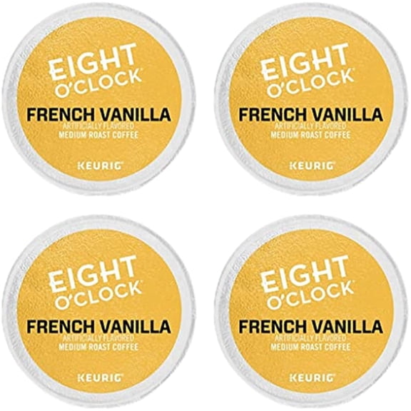 Eight O'Clock French Vanilla Coffee K Cups Pods, Medium Roast, 48 Count