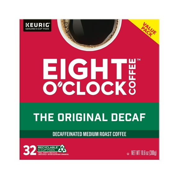 Eight O'Clock Coffee The Original Decaf Coffee 12 Count Medium Roast K-Cup Pods