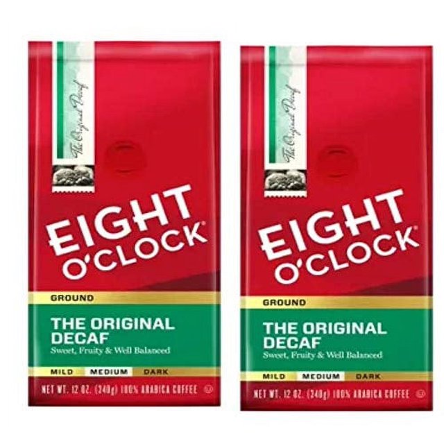 Eight O'Clock The Original Decaf Ground Coffee Medium 2 Pack