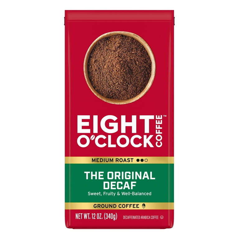 Eight O'Clock Decaf Medium Ground Coffee 12 oz, Arabica, Kosher