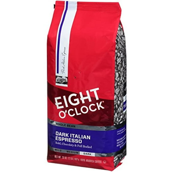 Eight OClock Whole Bean Coffee, Dark Italian Espresso, 32 Ounce