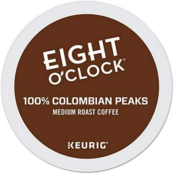 Eight Oclock Coffee Colombian Peaks, Single-Serve Keurig K-Cup Pods, Medium Roast Coffee, 24 Count