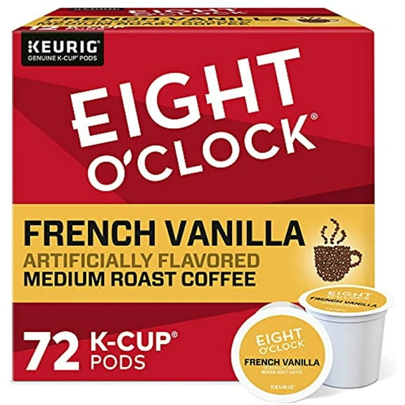 Eight Oclock Coffee French Vanilla, Single-Serve Coffee K-Cup Pods, Medium Roast, 72 Count