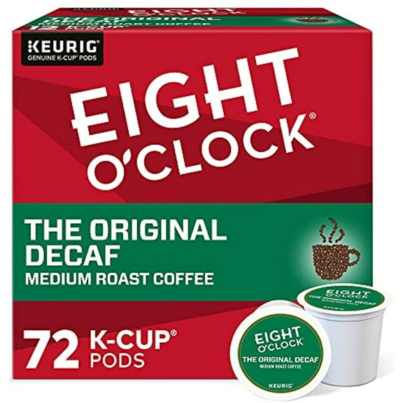 Eight Oclock Coffee The Original Decaf, Single-Serve Coffee K-Cup Pods, Medium Roast, 72 Count
