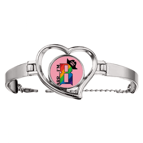 Eight Rainbow Pirate Hat Art Deco Fashion Bracelet Heart Jewelry Wire Bangle