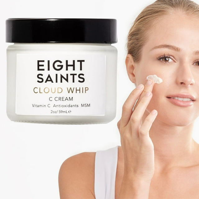 Eight Saints Skincare Cloud Whip Vitamin C Face Moisturizer Day Cream, Natural and Organic Face Cream For Women, Anti Aging Cream For Face To Reduce Fine Lines and Wrinkles, 2 Ounces