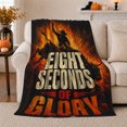 thumbnail image 1 of Eight Seconds Of Glory Rodeo Bull Riding Cowboy, Festive Holiday Scene, Warm Flannel Blanket for Living Room and Reading Nook, Art Lovers Thanksgiving Gift, Festive Home Decor, 1 of 9